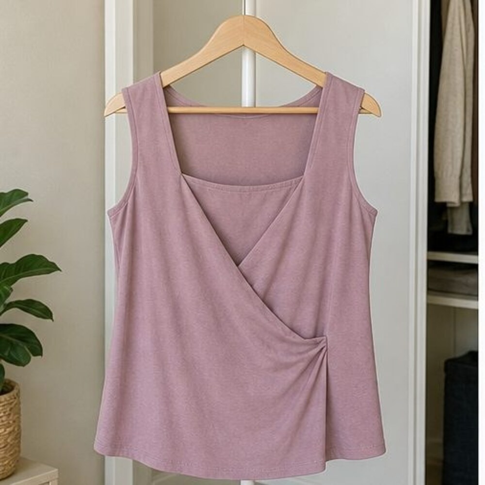 Mauve Pleated Blouse